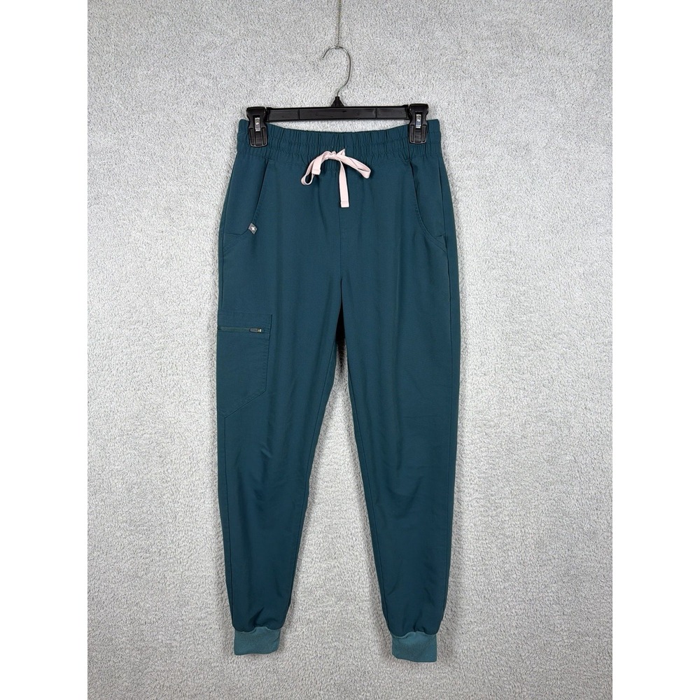 FIGS High Waisted Zamora‎ Relaxed Jogger Teal W20SW2028P Medical Size XS